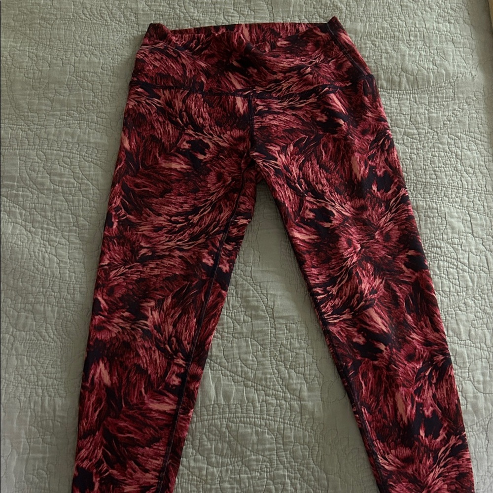 Fleo red & black leggings